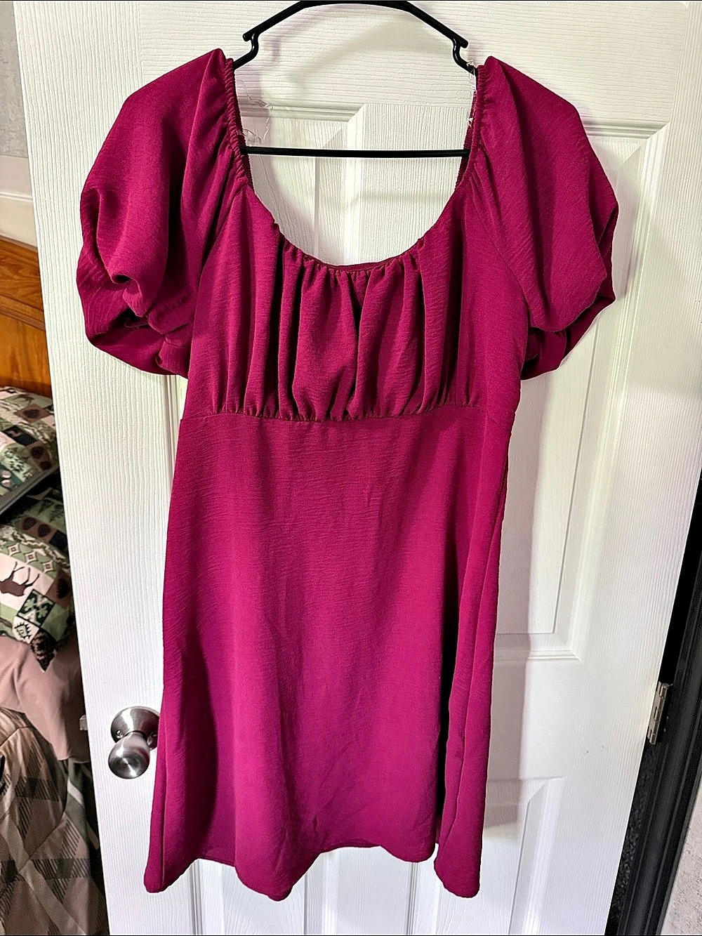 Lily Rose Puff Sleeve Mini Dress in Pink Size XL NWT